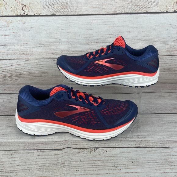 Brooks Shoes - Brooks Aduro 6 Womens Sz 9 Road Running Shoes Blue Coral Orange